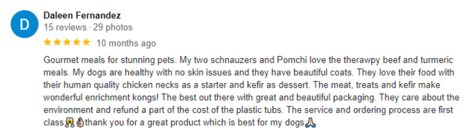 PaleoPet Pure Testimonial