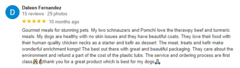 PaleoPet Pure Testimonial